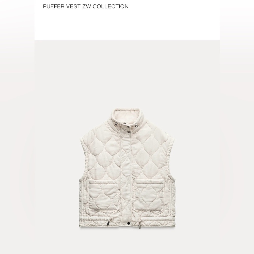 Zara quilted puffer vest